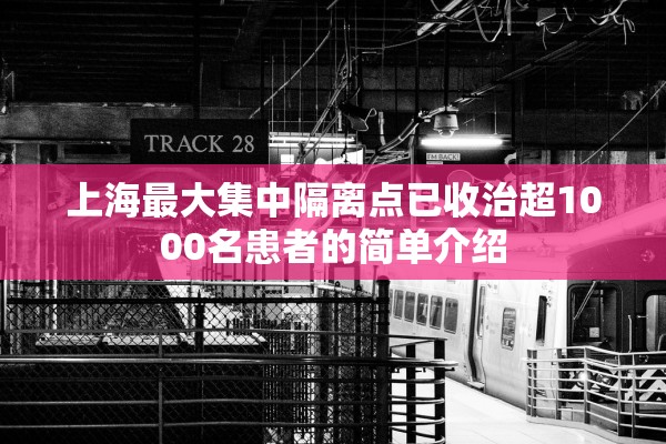 上海最大集中隔离点已收治超1000名患者的简单介绍