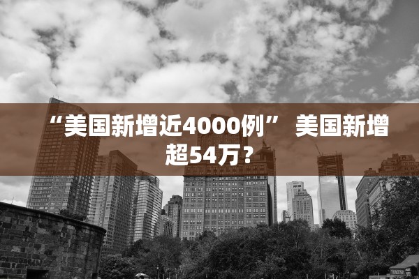 “美国新增近4000例” 美国新增超54万？
