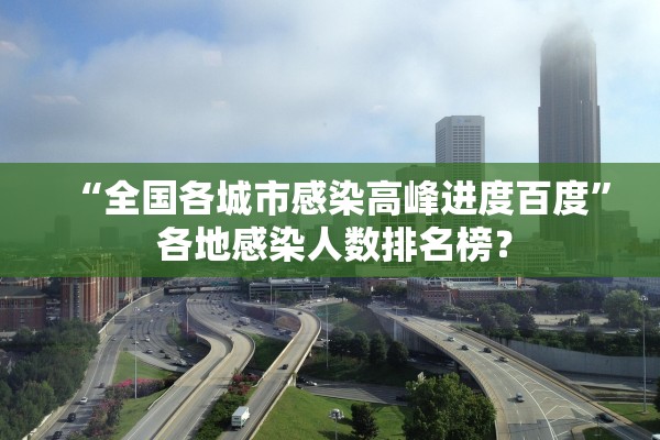 “全国各城市感染高峰进度百度	” 各地感染人数排名榜？