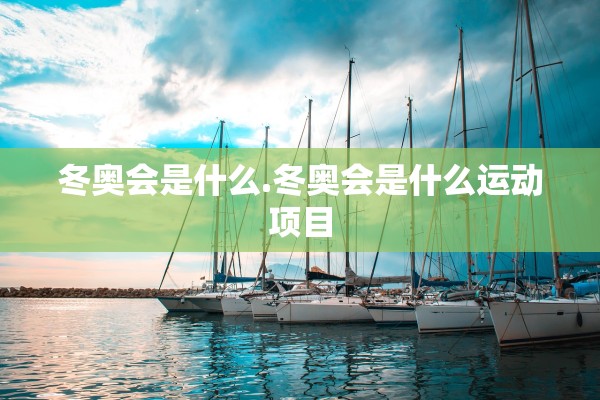 冬奥会是什么.冬奥会是什么运动项目