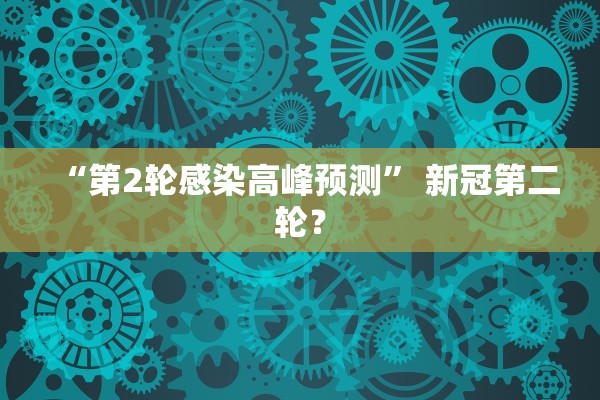 “第2轮感染高峰预测” 新冠第二轮？