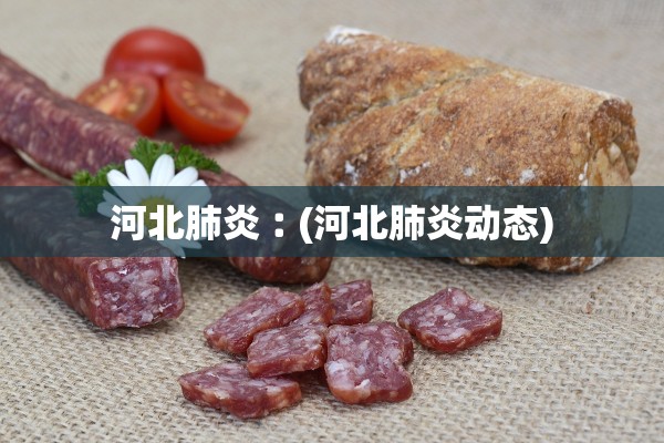河北肺炎︰(河北肺炎动态)
