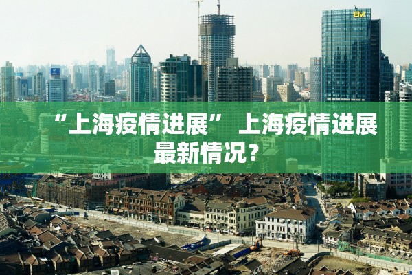 “上海疫情进展	” 上海疫情进展最新情况？