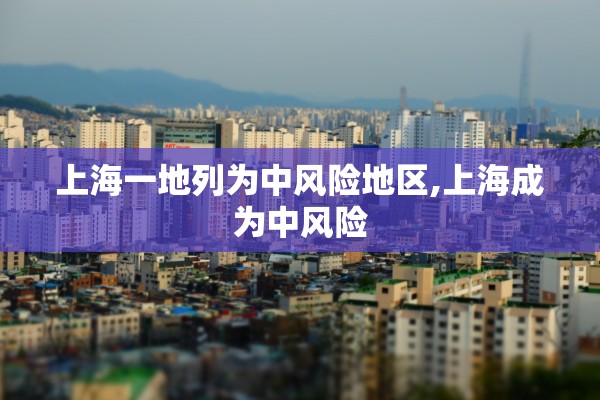 上海一地列为中风险地区,上海成为中风险