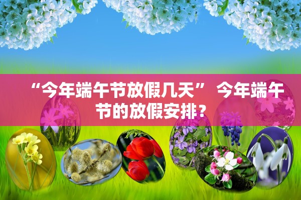 “今年端午节放假几天	” 今年端午节的放假安排？