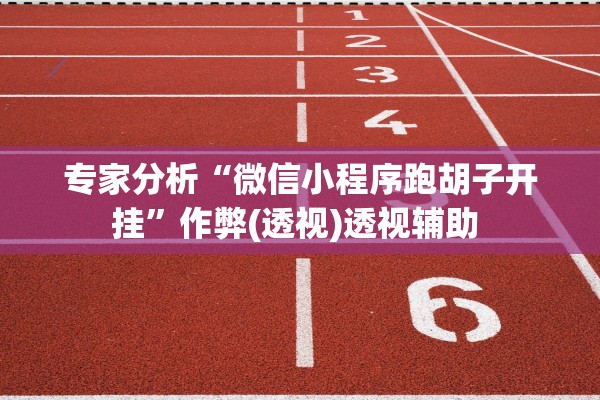 专家分析“微信小程序跑胡子开挂”作弊(透视)透视辅助 