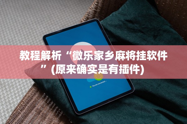 教程解析“微乐家乡麻将挂软件”(原来确实是有插件) 