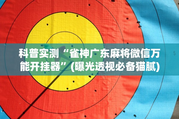 科普实测“雀神广东麻将微信万能开挂器”(曝光透视必备猫腻)