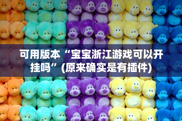 可用版本“宝宝浙江游戏可以开挂吗”(原来确实是有插件)