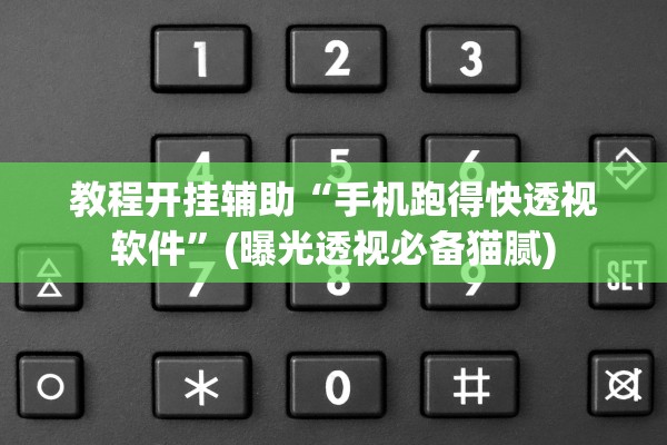 教程开挂辅助“手机跑得快透视软件”(曝光透视必备猫腻)