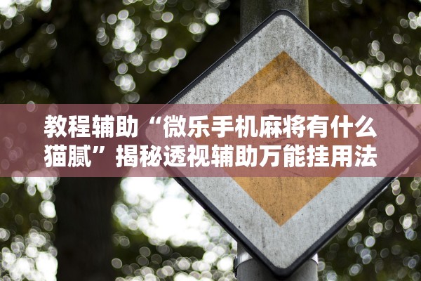 教程辅助“微乐手机麻将有什么猫腻”揭秘透视辅助万能挂用法