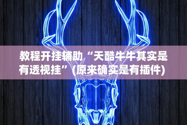 教程开挂辅助“天酷牛牛其实是有透视挂	”(原来确实是有插件) 