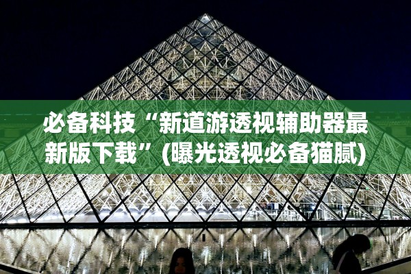 必备科技“新道游透视辅助器最新版下载”(曝光透视必备猫腻)