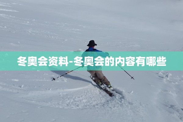 冬奥会资料-冬奥会的内容有哪些