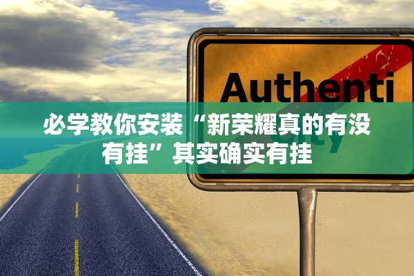 必学教你安装“新荣耀真的有没有挂”其实确实有挂