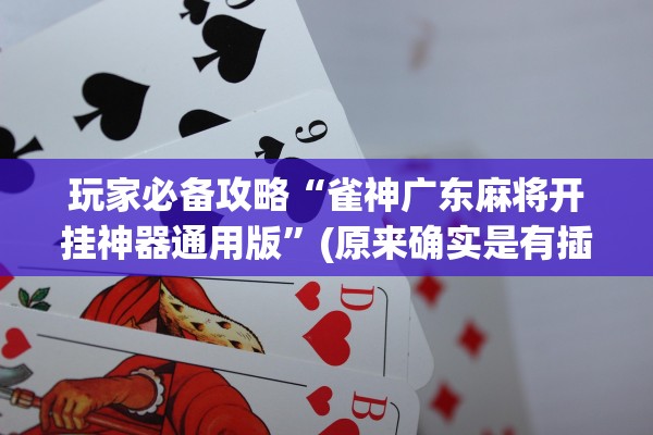 玩家必备攻略“雀神广东麻将开挂神器通用版	”(原来确实是有插件) 