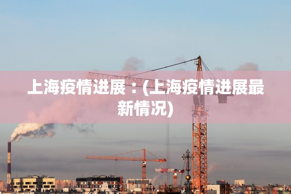 上海疫情进展︰(上海疫情进展最新情况)