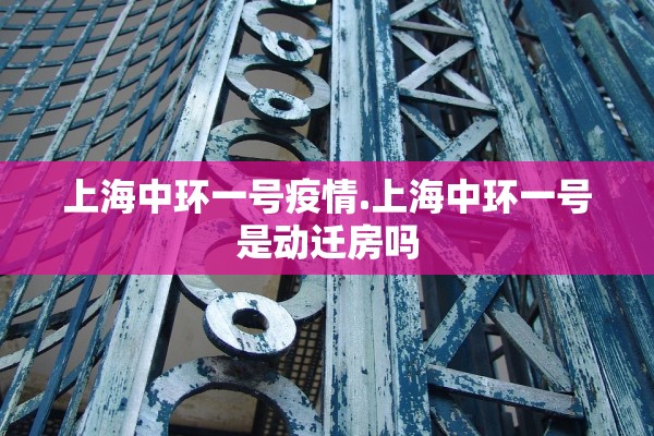 上海中环一号疫情.上海中环一号是动迁房吗