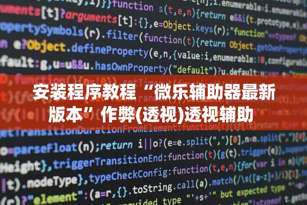 安装程序教程“微乐辅助器最新版本”作弊(透视)透视辅助 