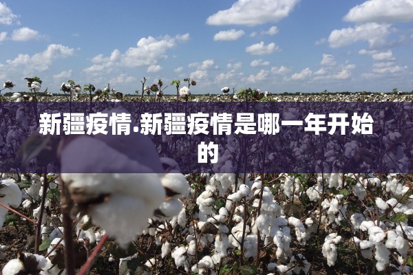 新疆疫情.新疆疫情是哪一年开始的