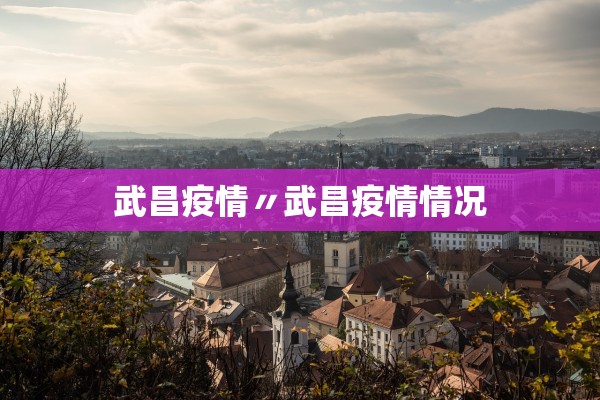 武昌疫情〃武昌疫情情况 武昌疫情〃武昌疫情情况