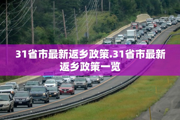 31省市最新返乡政策.31省市最新返乡政策一览