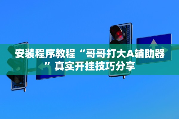 安装程序教程“哥哥打大A辅助器”真实开挂技巧分享