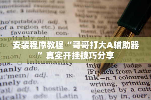 安装程序教程“哥哥打大A辅助器”真实开挂技巧分享