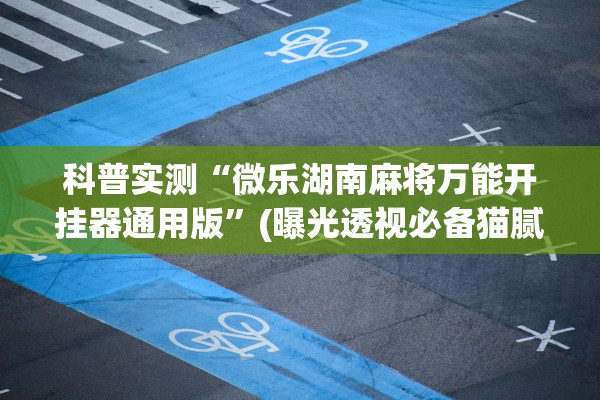 科普实测“微乐湖南麻将万能开挂器通用版”(曝光透视必备猫腻)