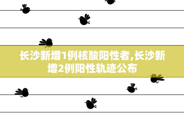 长沙新增1例核酸阳性者,长沙新增2例阳性轨迹公布
