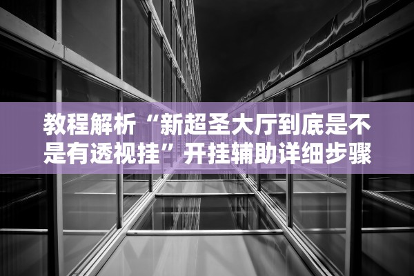 教程解析“新超圣大厅到底是不是有透视挂”开挂辅助详细步骤