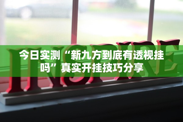 今日实测“新九方到底有透视挂吗”真实开挂技巧分享