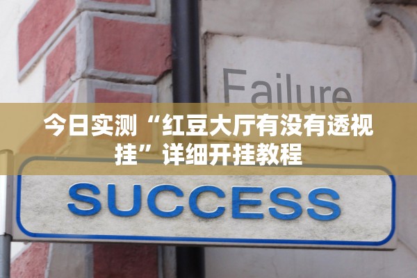 今日实测“红豆大厅有没有透视挂”详细开挂教程