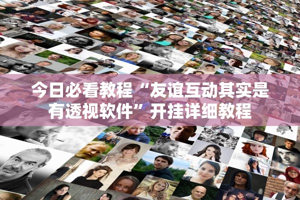 今日必看教程“友谊互动其实是有透视软件”开挂详细教程