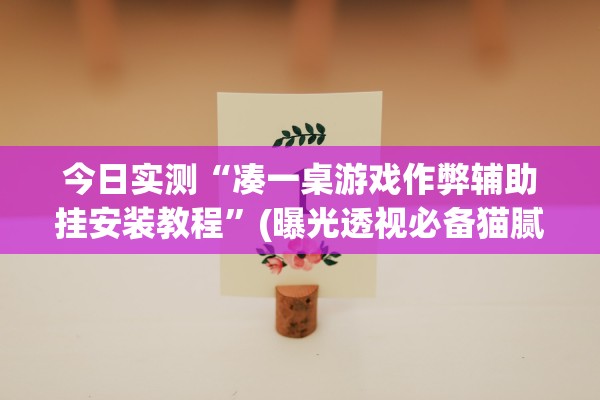 今日实测“凑一桌游戏作弊辅助挂安装教程	”(曝光透视必备猫腻)