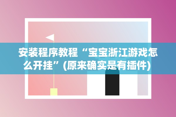 安装程序教程“宝宝浙江游戏怎么开挂”(原来确实是有插件) 