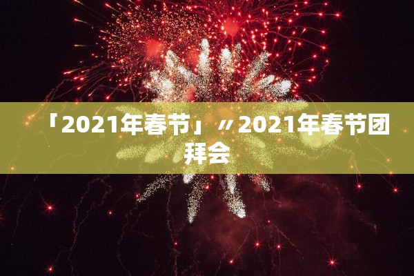 「2021年春节」〃2021年春节团拜会