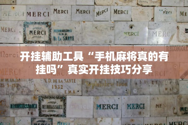 开挂辅助工具“手机麻将真的有挂吗”真实开挂技巧分享