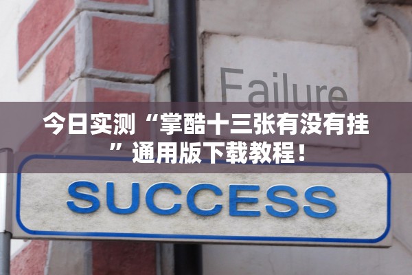 今日实测“掌酷十三张有没有挂”通用版下载教程！