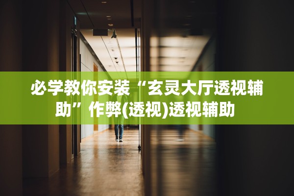 必学教你安装“玄灵大厅透视辅助	”作弊(透视)透视辅助 