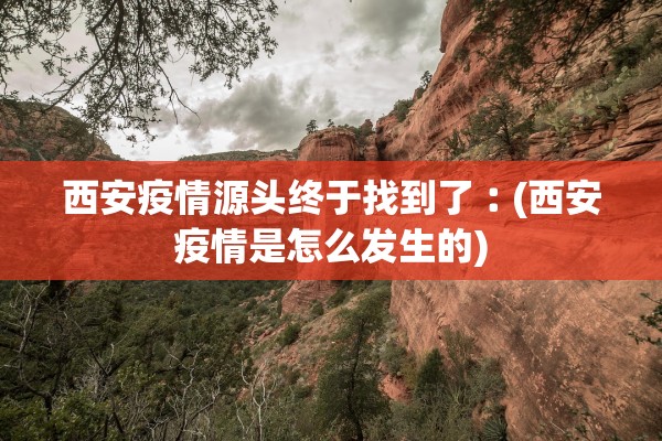 西安疫情源头终于找到了︰(西安疫情是怎么发生的)