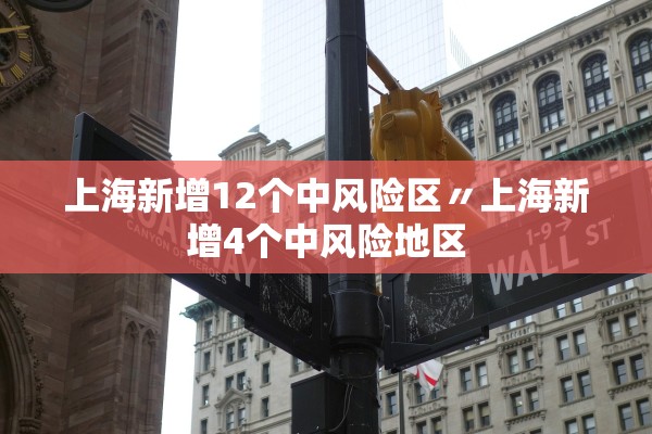 上海新增12个中风险区〃上海新增4个中风险地区