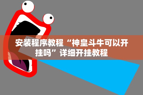 安装程序教程“神皇斗牛可以开挂吗”详细开挂教程