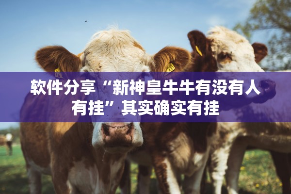 软件分享“新神皇牛牛有没有人有挂”其实确实有挂