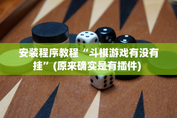 安装程序教程“斗棋游戏有没有挂”(原来确实是有插件) 
