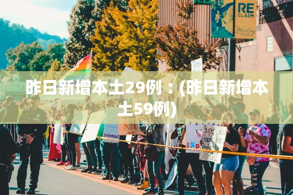 昨日新增本土29例︰(昨日新增本土59例)