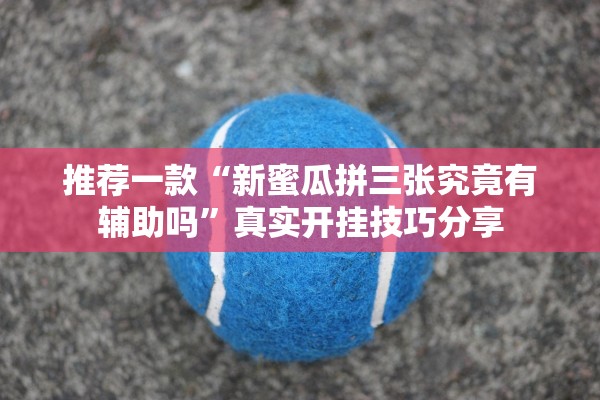 推荐一款“新蜜瓜拼三张究竟有辅助吗”真实开挂技巧分享