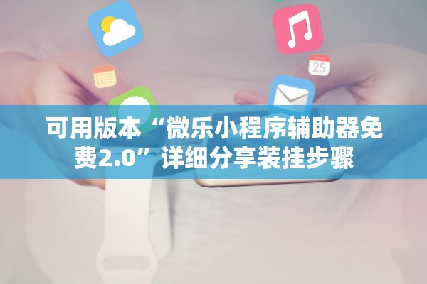 可用版本“微乐小程序辅助器免费2.0”详细分享装挂步骤
