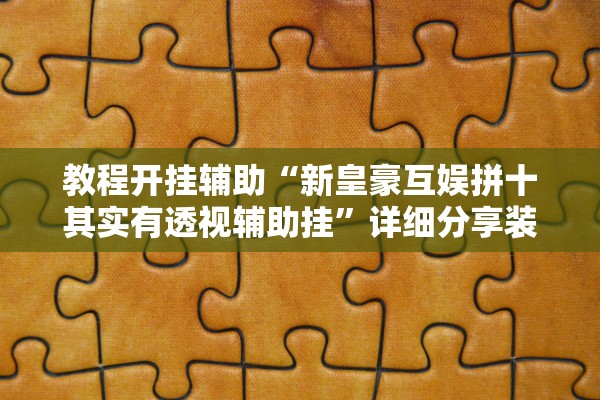 教程开挂辅助“新皇豪互娱拼十其实有透视辅助挂”详细分享装挂步骤教程