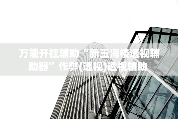 万能开挂辅助“新玉海楼透视辅助器”作弊(透视)透视辅助 